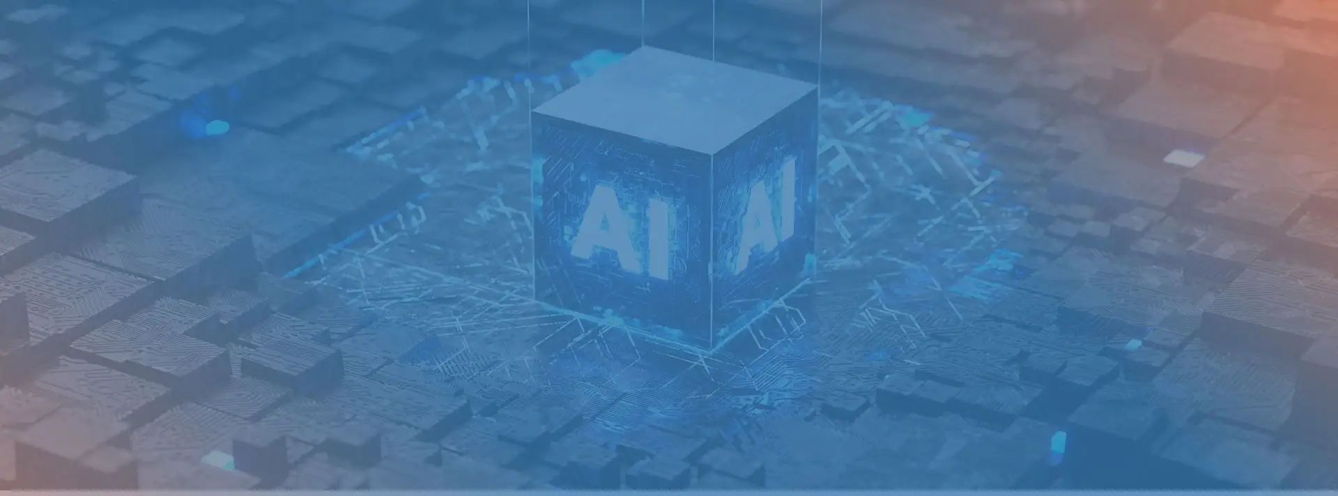 An AI chip on a motherboard