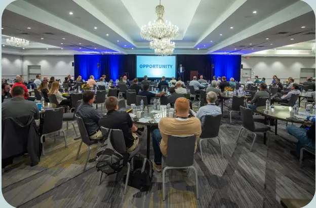 People attending an email security conference.